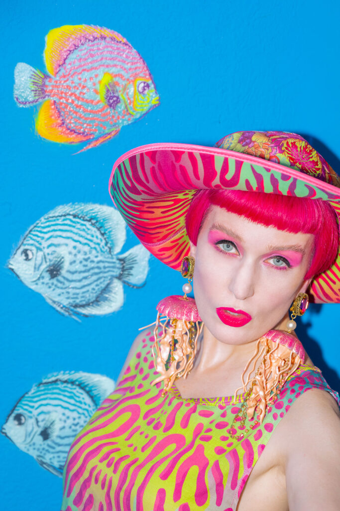 Nixi Killick Tukadu rainbow animal print outfit colourful dressing look fashion art